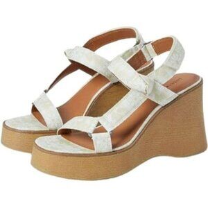 Lucky Brand Demmie Platform Sandals in Gingham Floral